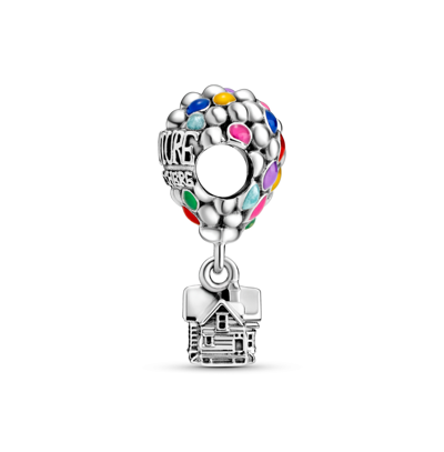 Pandora Disney Sterling Silver Pixar Up House Balloons Charm In Multicolor