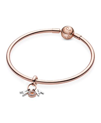 Pandora Cubic Zirconia Mom Letters Dangle Charm In Clear