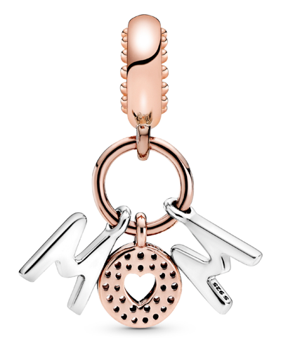 Pandora Cubic Zirconia Mom Letters Dangle Charm In Clear