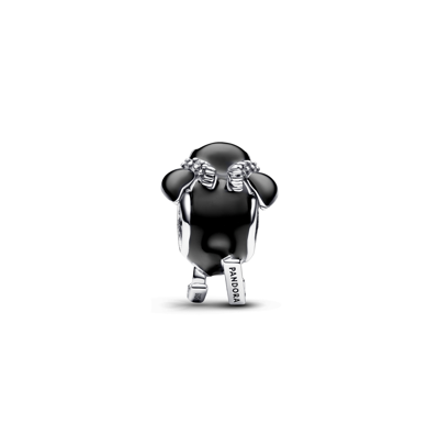 Pandora Cubic Zirconia Skiing Penguin Charm In Black