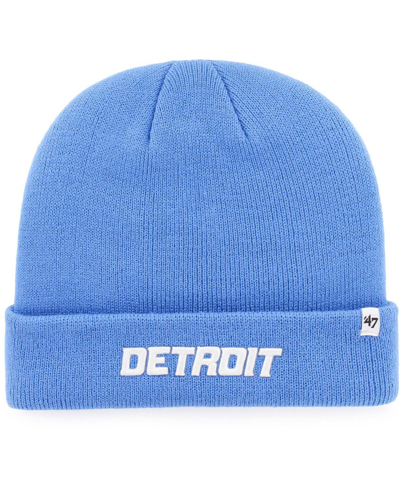 47 Brand Boys Blue Detroit Lions Basic Cuffed Knit Hat In Blue