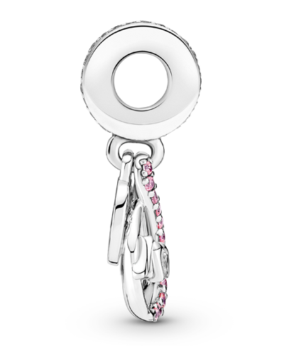 Shop Pandora Cubic Zirconia Mom Infinity Pave Double Dangle Charm In Pink