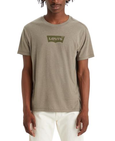 Shop Levi's Men's Classic-fit Batwing Logo Short Sleeve Crewneck T-shirt In Smokey Olive