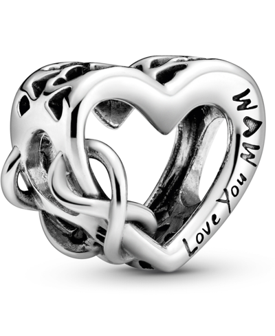 Pandora Heart And Infinity Sterling Silver Charm In Silver