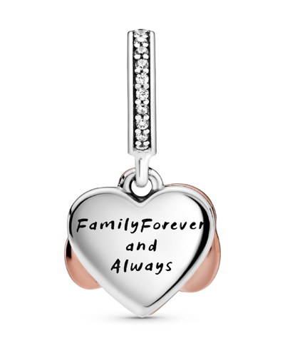 Pandora Cubic Zirconia Sparkling Infinity Heart Dangle Charm In Multicolor
