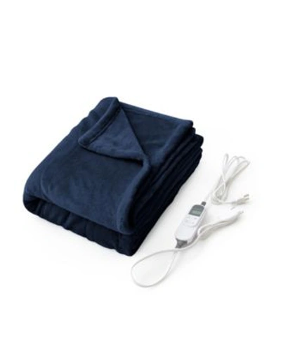 Shop Unikome Plush Cozy Flannel Electric Blanket In Gray