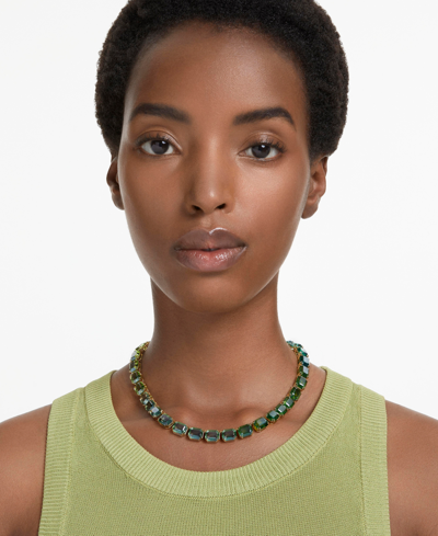 Swarovski Millenia Crystal-embellished Necklace In Green