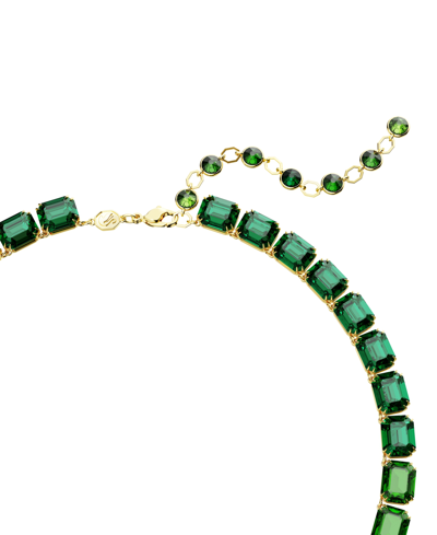 Shop Swarovski Millenia Gold-tone Crystal Necklace, 16-3/4" In Green