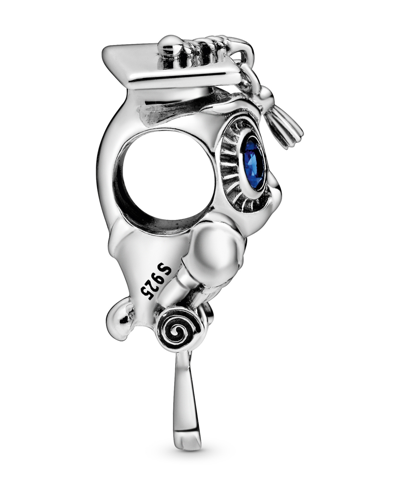 Pandora Graduation Owl Sterling Silver Charm In Metallic