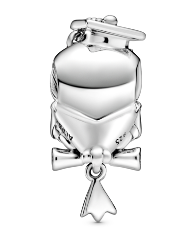 Pandora Graduation Owl Sterling Silver Charm In Metallic