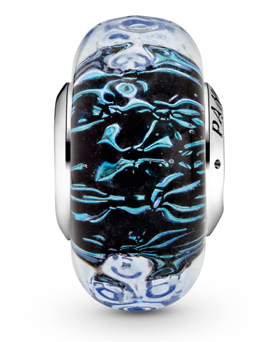 Shop Pandora Sterling Silver Wavy Dark Blue Murano Glass Ocean Charm