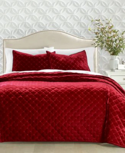 Shop Charter Club Velvet Quilts Created For Macys In Ivory
