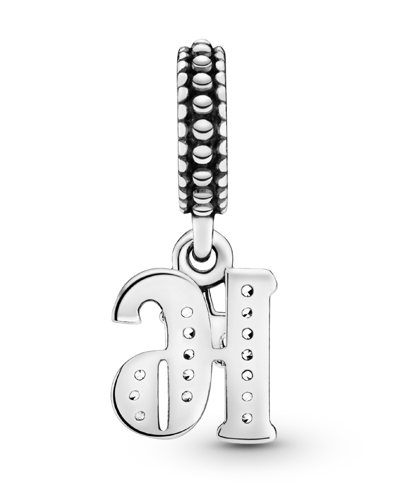 Pandora Cubic Zirconia 16th Celebration Charm In Clear