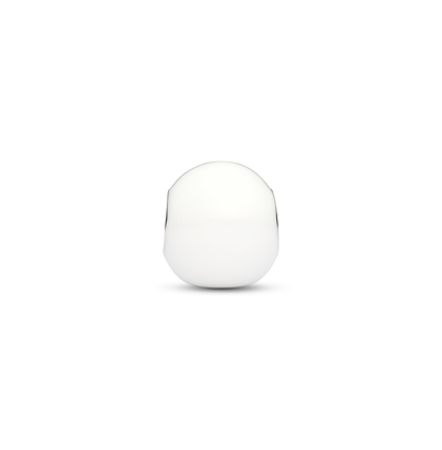Pandora Sterling Silver Glow-in-the-dark Skull Charm In White