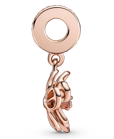 Pandora Cubic Zirconia Cherry Blossom Dangle Charm In Pink