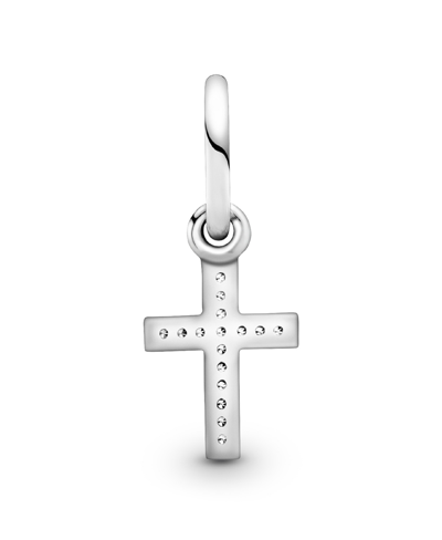 Pandora Cubic Zirconia Sparkling Cross Dangle Charm In Clear
