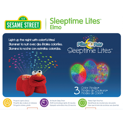 Pillow Pets Sesame Street Elmo Sleeptime Lite In Medium Red