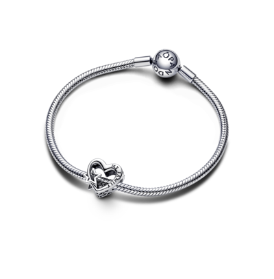 Pandora Sterling Silver Openwork Family Heart Star Charm In No Color