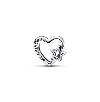 Pandora Sterling Silver Openwork Family Heart Star Charm In No Color