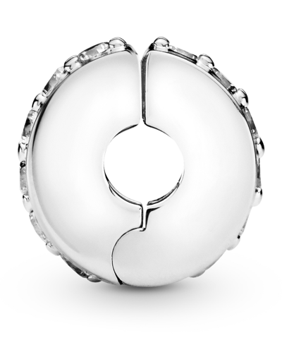 Pandora Cubic Zirconia Clear Sparkling Row Clip Charm In Clear