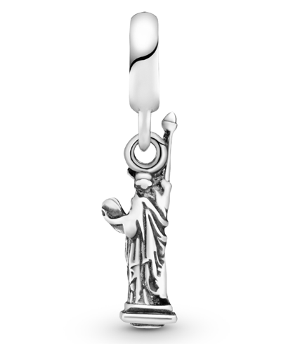 Pandora Sterling Silver New York Statue Of Liberty Dangle Charm In Silver