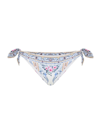 Shop Camilla Women's Floral Side-tie Bikini Bottom In Season Of The Siren