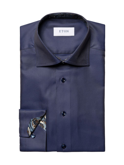 Shop Eton Men's Contemporary-fit Paisley Shirt In Purple