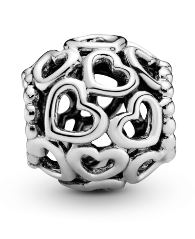Pandora Sterling Silver Hearts All Over Charm In Silver