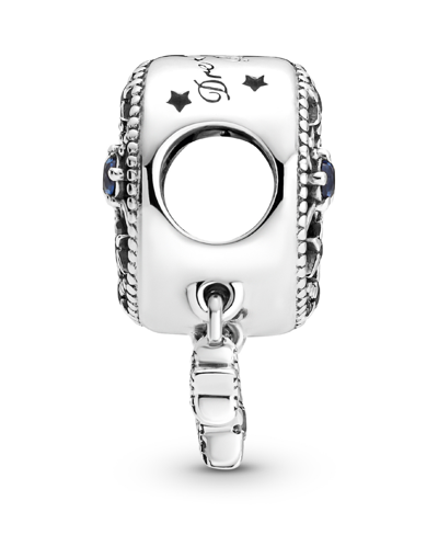 Pandora Moments Sterling Silver Star And Crescent Moon Charm In Multicolor