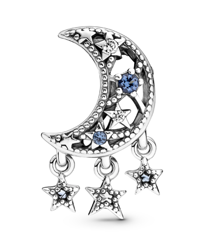 Shop Pandora Mixed Stone Star Crescent Moon Charm In Multicolor