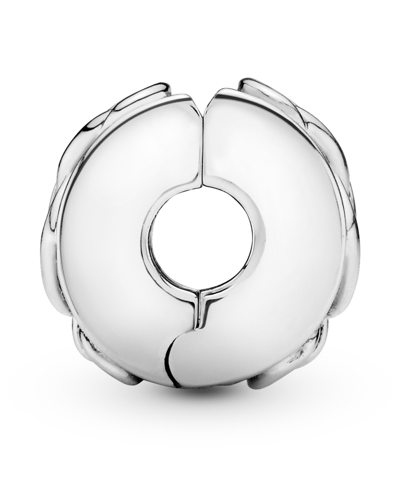 Pandora Sterling Silver Knotted Hearts Clip Charm In Silver