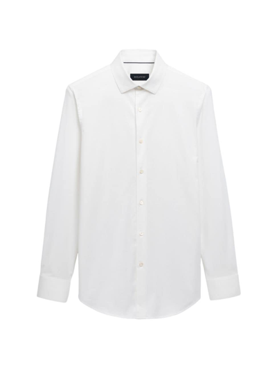 Shop Bugatchi Men's Cotton Tech Button-up Shirt In White