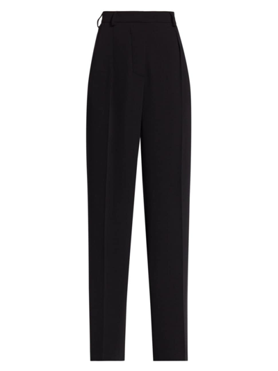 Shop 16arlington Women's Wake Herus Straight-leg Wool Trousers In Black