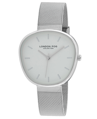 London Fog Women's Quartz Bath Silver-tone Alloy Strap Watch 36mm In Silver