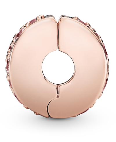 Shop Pandora Cubic Zirconia Pink Pave Fixed Clip Charm