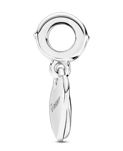 Pandora Sterling Silver Double Heart Split Dangle Charm In Pink