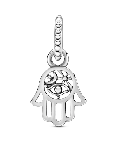 Pandora Sterling Silver Protective Hamsa Hand Dangle Charm In Silver