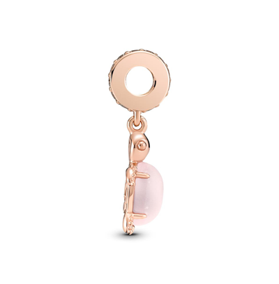 Pandora Cubic Zirconia Murano Glass Pink Sea Turtle Dangle Charm In Pink