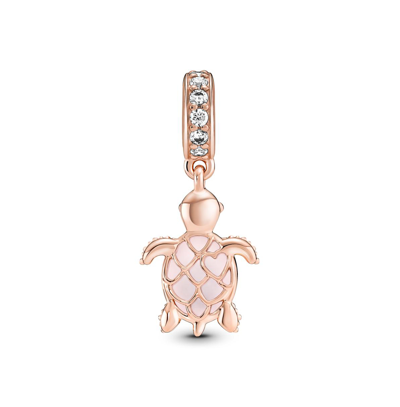 Shop Pandora Cubic Zirconia Murano Glass Pink Sea Turtle Dangle Charm