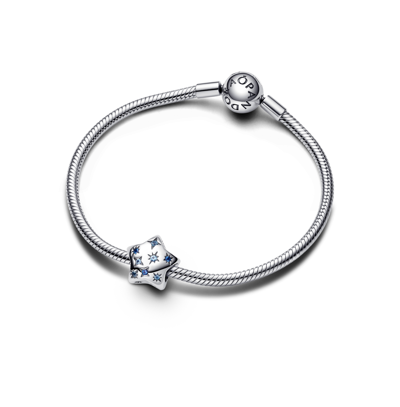 Pandora Cubic Zirconia Star Charm In Blue
