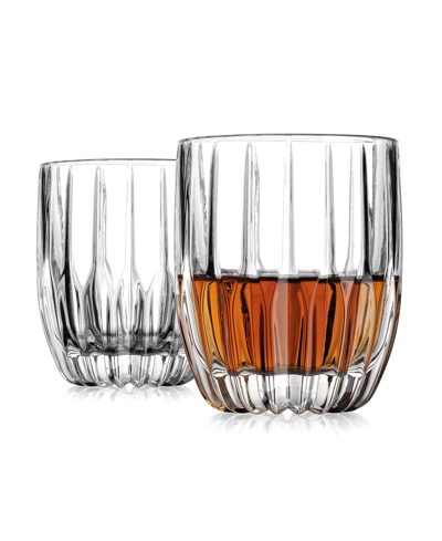 Shop Godinger Pleat Double Old-fashioned Glasses, Set Of 4 In Clear
