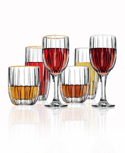 Shop Godinger Pleat Double Old-fashioned Glasses, Set Of 4 In Clear