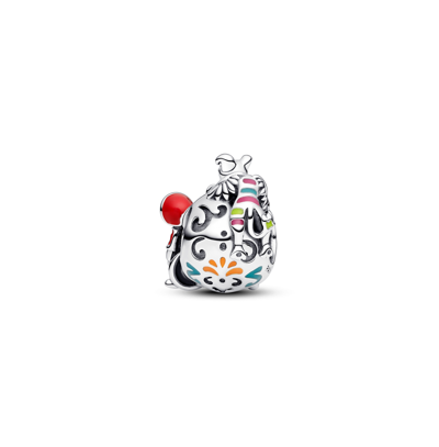 Pandora Disney Sterling Silver Pixar Coco Miguel Dante Skull Glow-in-the-dark Charm In Multicolor