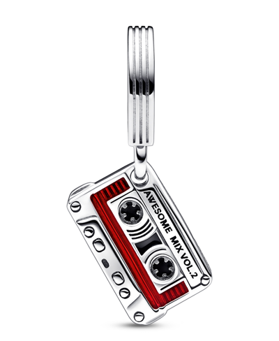 Pandora Sterling Silver Marvel Guardians Of The Galaxy Cassette Tape Dangle Charm In Multicolor