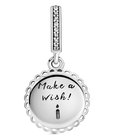 Pandora Cubic Zirconia Pink Birthday Cake Dangle Charm In Multicolor