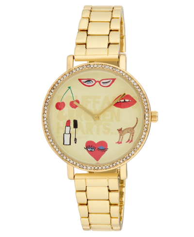 Kendra Dandy Women's Quartz Bouffants And Broken Hearts Gold-tone Alloy Watch 38mm In Gold