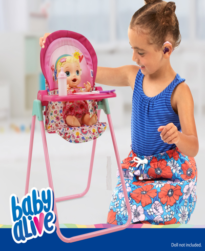 Shop Baby Alive Pink, Rainbow Doll Highchair Set In Multi