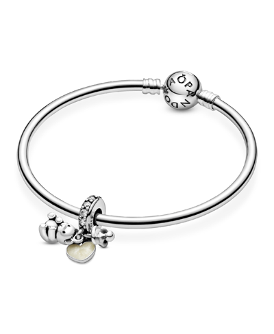 Shop Pandora Cubic Zirconia Baby Teddy Bear Dangle Charm In Silver