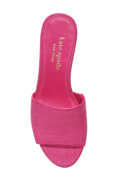 Shop Kate Spade Ibiza Raffia Platform Sandal In Rose Jam