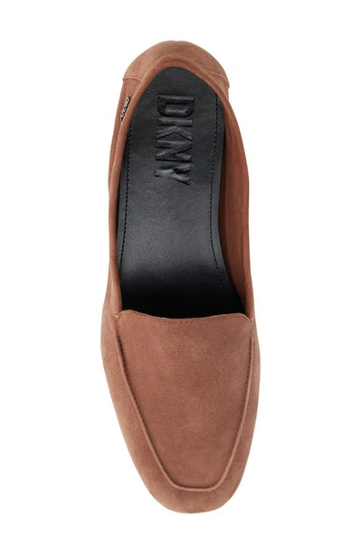 Shop Dkny Suede Loafer In Sepia